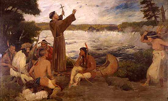 Father Hennepin at the Falls of St. Anthony